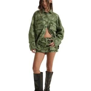 micro mini cargo skirt hash camo
